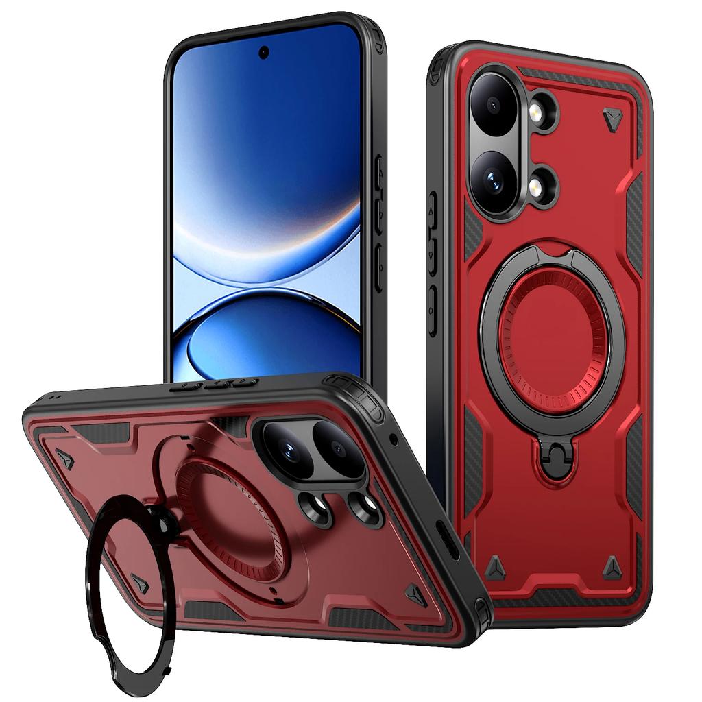 Armor Shockproof Case For Xiaomi Poco X8 Pro Max Redmi Turbo 5Max 360° Rotating Magnetic Stand TPU Plastic Phone Cover Fundas