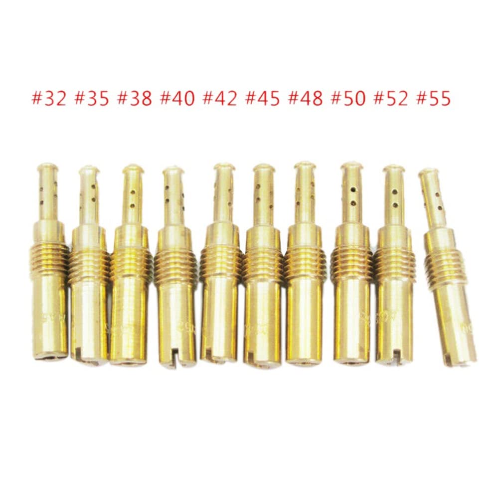 BYSL 10 Pcs Carburetor Main Jet Kit & 10 Pcs Slow/Pilot Jet PWK Keihin CVK PWM KSR Bi-Carburetor, 500293848