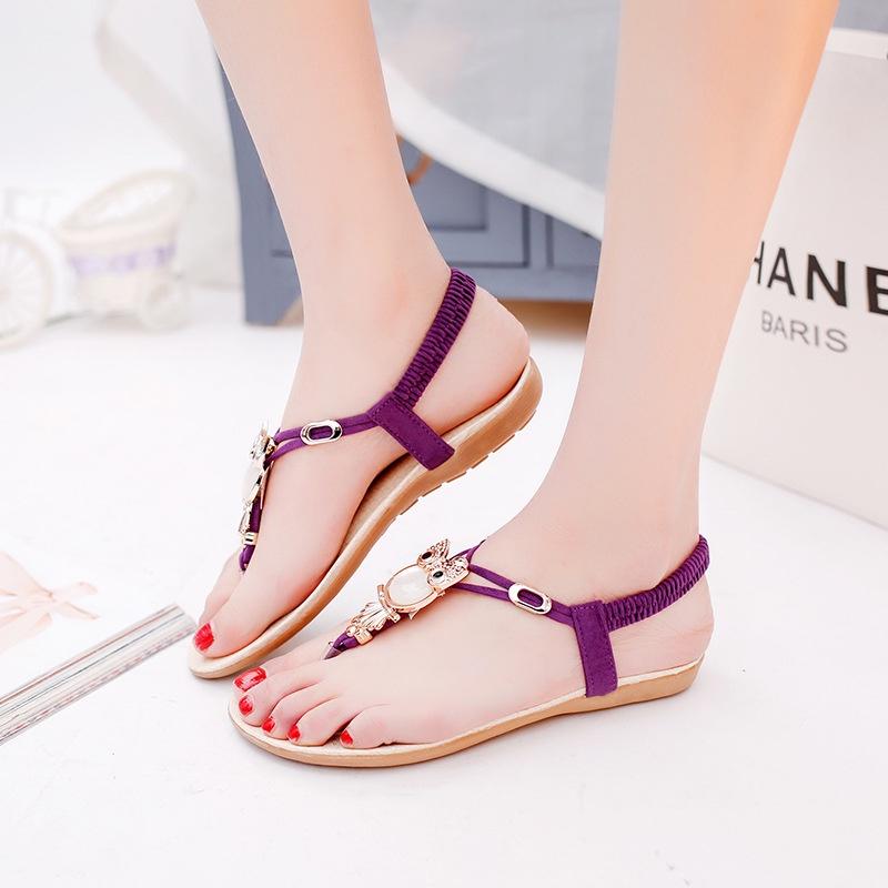 Versatile Women Bohemia Buckle Flat Shoes Sandals For Everyday Comfort And Fashion