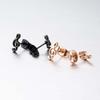 Music Symbol Hollow Stud Earrings - Minimalist Jewelry Accessories