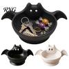 Jewelry Storage Bowl Halloween Bat Shaped Bowl, Cute Candy Tray, Spooky Home Desktop Organizer Tabletop Ornament, Multifunctional Decorative