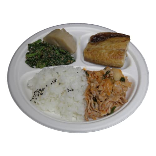 Disposable, Durable Paper Plates, Eco-friendly and Stylish, E-mold, 23cm, with Dividers, P012, 50 Count