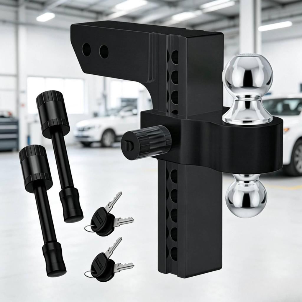 Adjustable Trailer Hitch Ball Mount Strong Secure