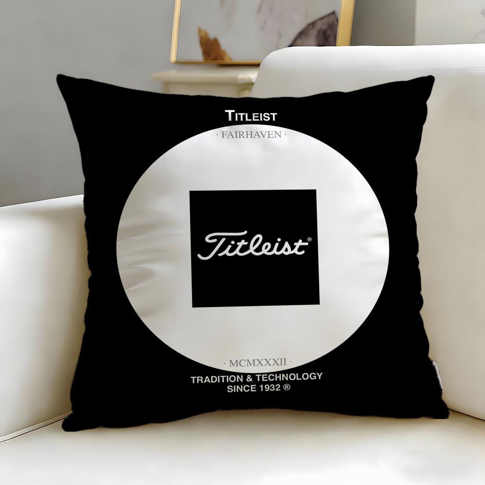 

classic sports brand Titleist Cushion Cover Soft EasyWash Pillow Case Versatile for Couch Bed Travel and Office 30X30cm