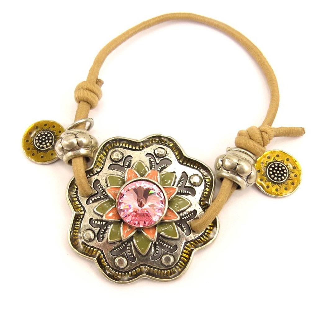 Les Trésors De Lily [E5844] - Designer Bracelet 'Memories of the Past' Amber Pink