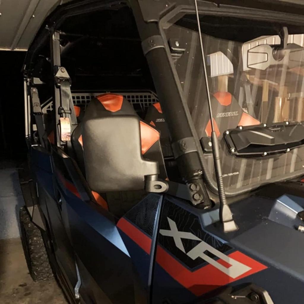 Factory-Style Non-Destructive Side View Mirror Compatible With 2016-2024 Polaris General 1000 EPS XP 4 1000 Rear Sideview Mirrors To Pro-Fit Cage