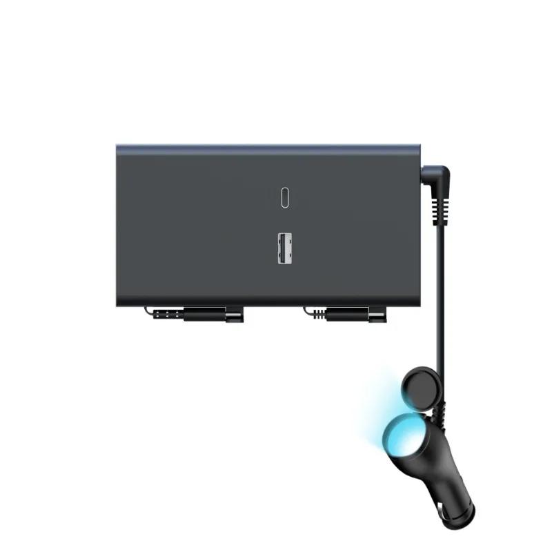 

5 in 1 Car Rear Seat Charger Cigarette Lighter Telescopic with Dual-wire Fast Charger Adapter for Tablet Laptop Mobile Phone