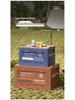 Extra Large Outdoor Storage Box: Side-Opening, Wood Lid, Foldable Camping & Car Trunk Organizer