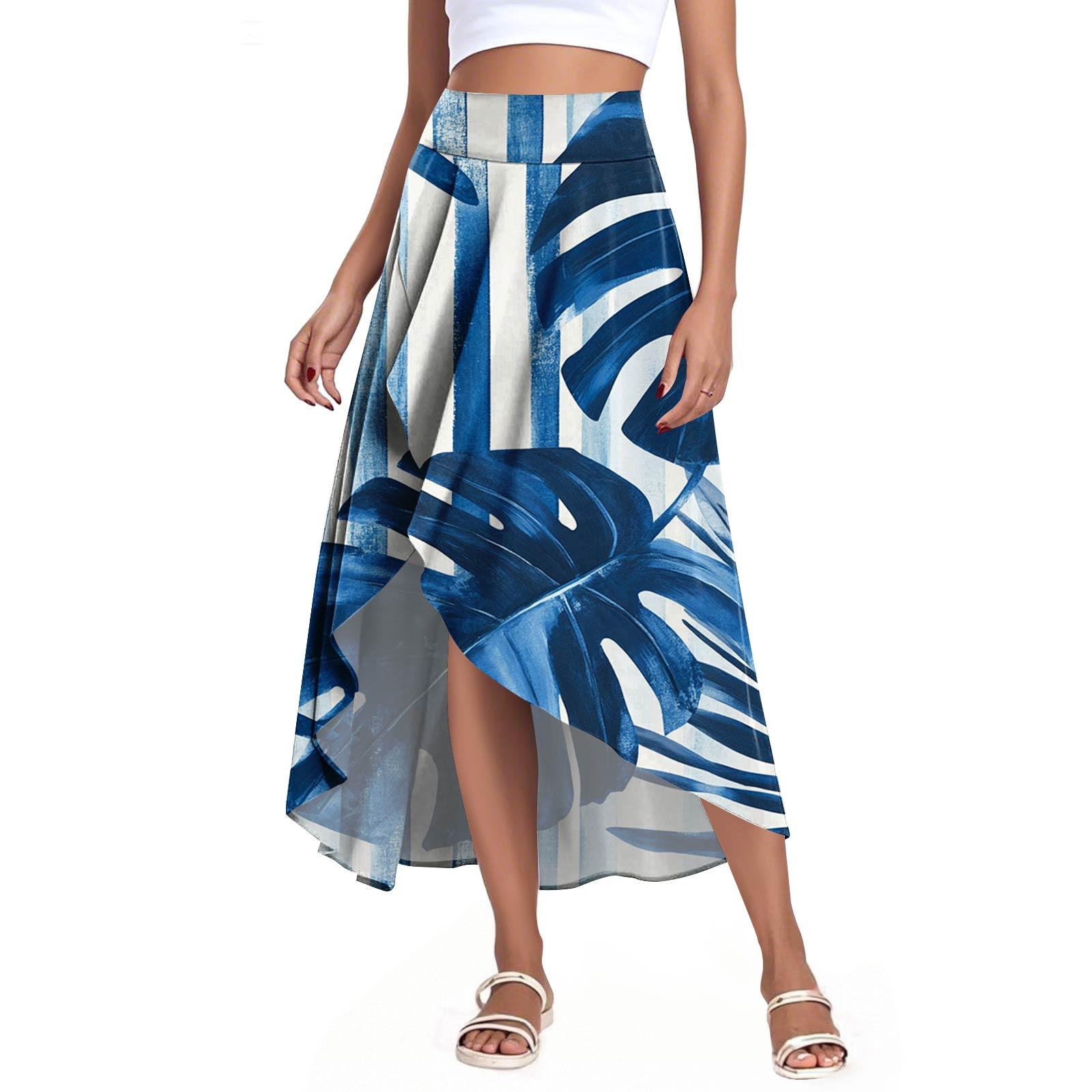 

Женская мода повседневная юбка-шорты с разрезом и оборками на высокой талии L