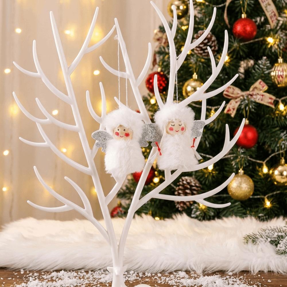 2PCS Soft Christmas Tree Hanging Ornament Cartoon Xmas Tree Pendant Festival
