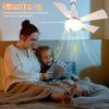 Socket Fan Light with Remote Ceiling Fan with Light Adjustable Wind Speed Socket Ceiling Fan Light Bulb Fan for Home Office