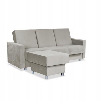 Sofa Corner Sofa Alicja with Pouf Sofa Sofa Bed Beige