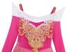 Sleeping Beauty Princess Dress for Girls (Ages 3-8) - Long Sleeve Rose Red Christmas Dress