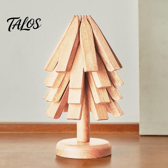 Wooden Tripod Coaster Set Trivets for Hot Dishes 3/4Pcs Tree Shape Coasters Practical Kitchen Accessory with Stand Table Decor Accessories Rustic