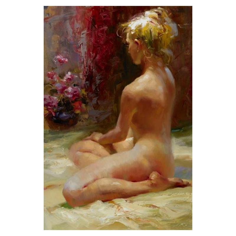 Abstract Portrait Modern Nude Woman Oil Painting On Canvas Art Sexy Female Lady Body Wall Picture for Living Room Cuadros