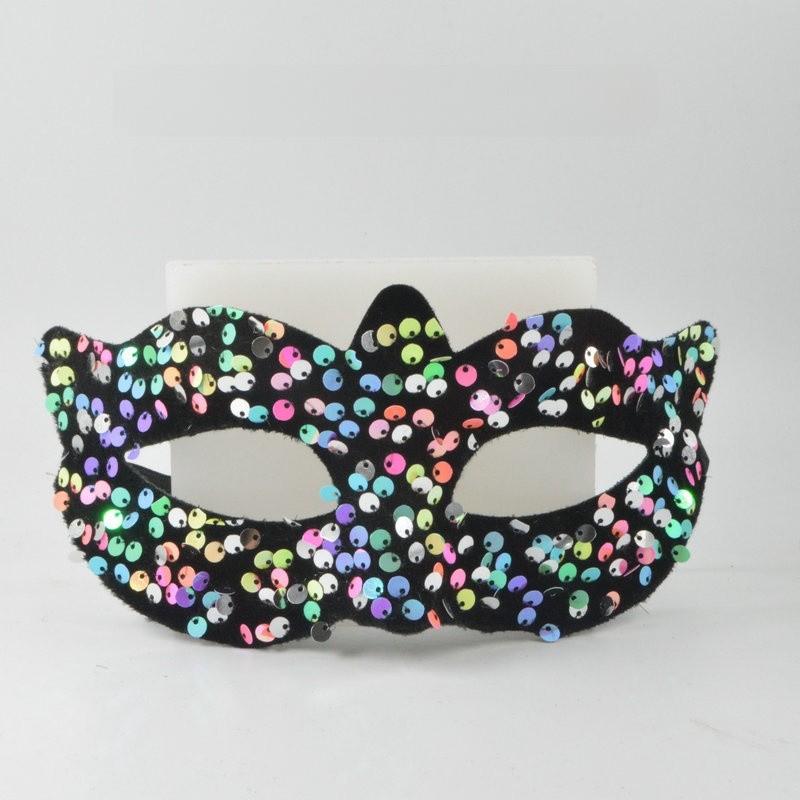 Pvc Glitter Mini Mask With Semihandmade Craft For Halloween Costumes And Parties