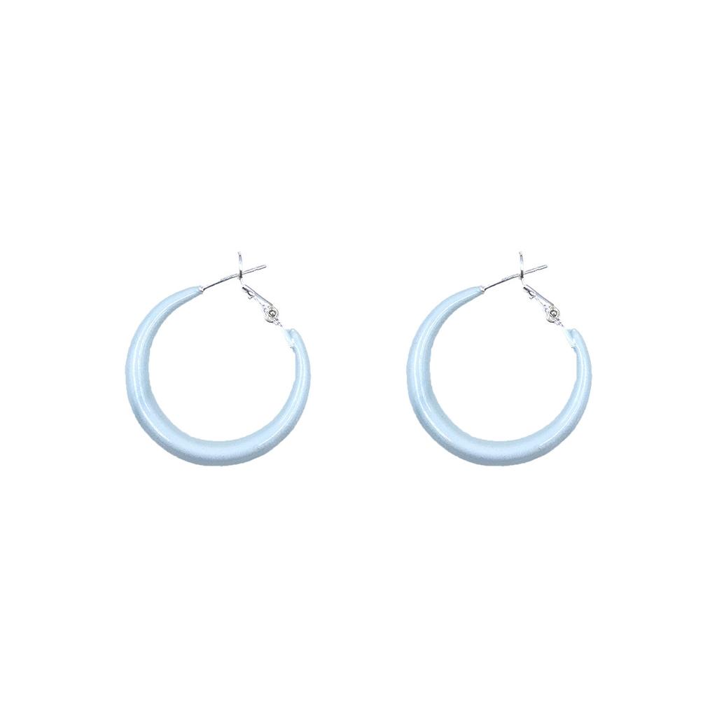 Sweet Dopamine Oil Drop Earrings Women's Niche Senior Sense Vein Circle Design Elegant Simple Versatile Hoop Ear Jewelry