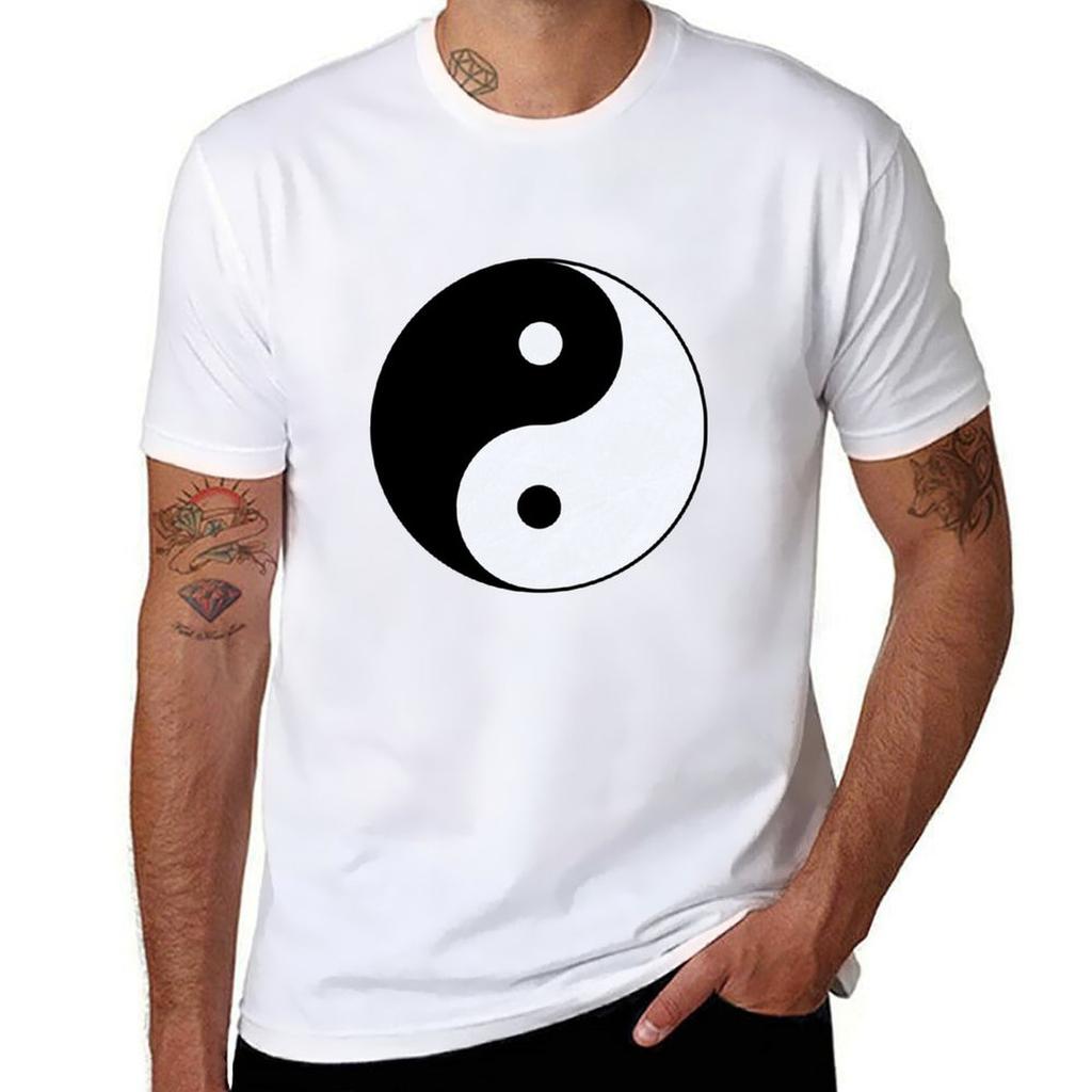 Yinyang Symbol Tshirt Minimalist Casual Short Sleeve Top