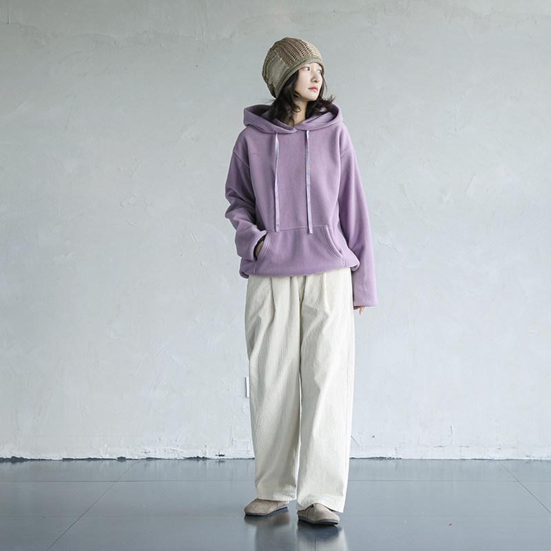 Women's Wool-Like Fleece Thickened Pullover Hoodie - 2026 New Style Casual Sweatshirt