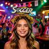 2026 Soccer Match Headband, Elastic Black Headband for Adults And Kids, Non-Slip Glitter Football Game Fan Headwear. Soccer Goal Party Accessory