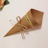 10Pcs Favour Boxes DIY Eco-friendly Exquisite Delicate Charming Decorative Lace-Up Wrapping Paper Flower Tube Holders Wedding Supplies