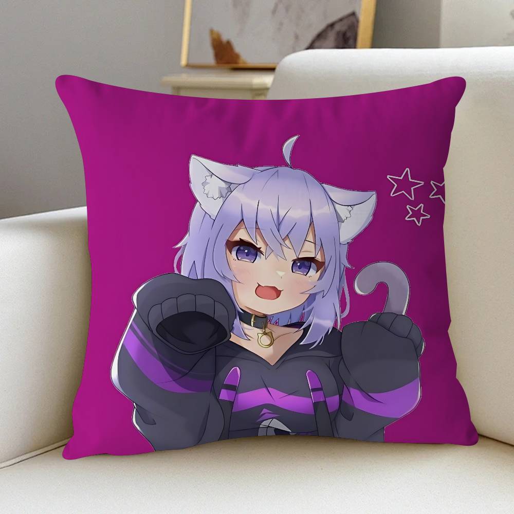 Nekomata Okayu Personalized Picture Text Home Decorative Pillows Household Gifts 45x45cm