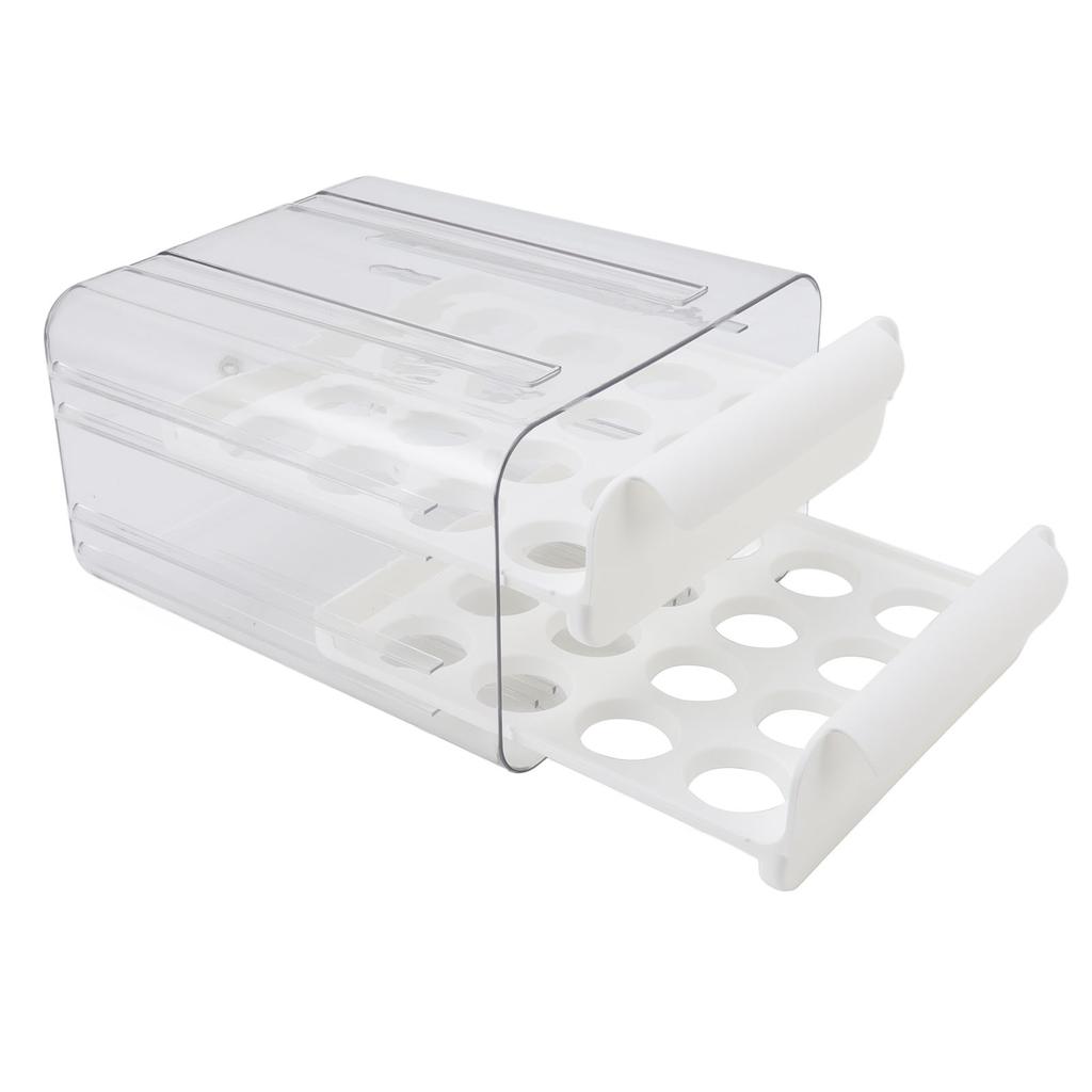 Egg Drawer Double Layer Transparent 32 Lattice Large Capacity Egg Storage Box for Refrigerator