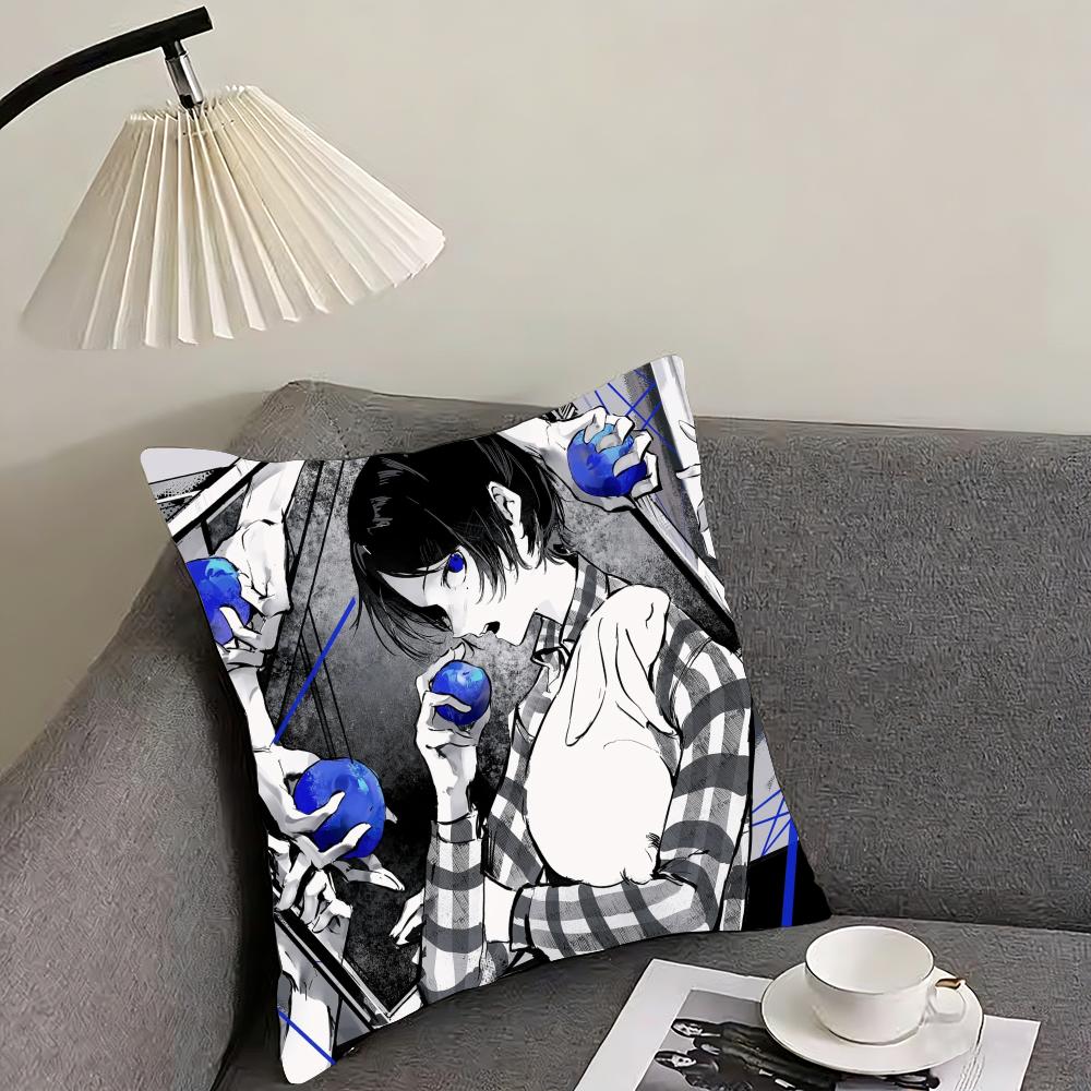 

Blue Period Cushion Cover Reversible Plush Pillow Cover – For car, sofa, bedroom, perfect as a gift. 12x12Inch