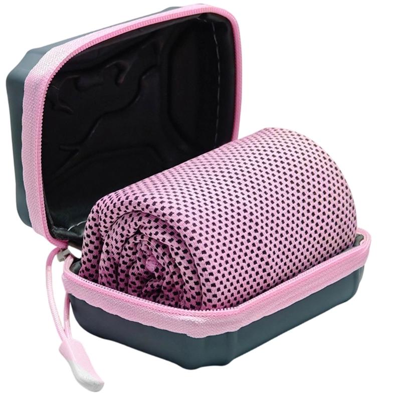 Summer Sports Towel With Storage Case for Daily Gym Bags and Hiking Days, Reusable Sweat Wipe Towel for Travel Use