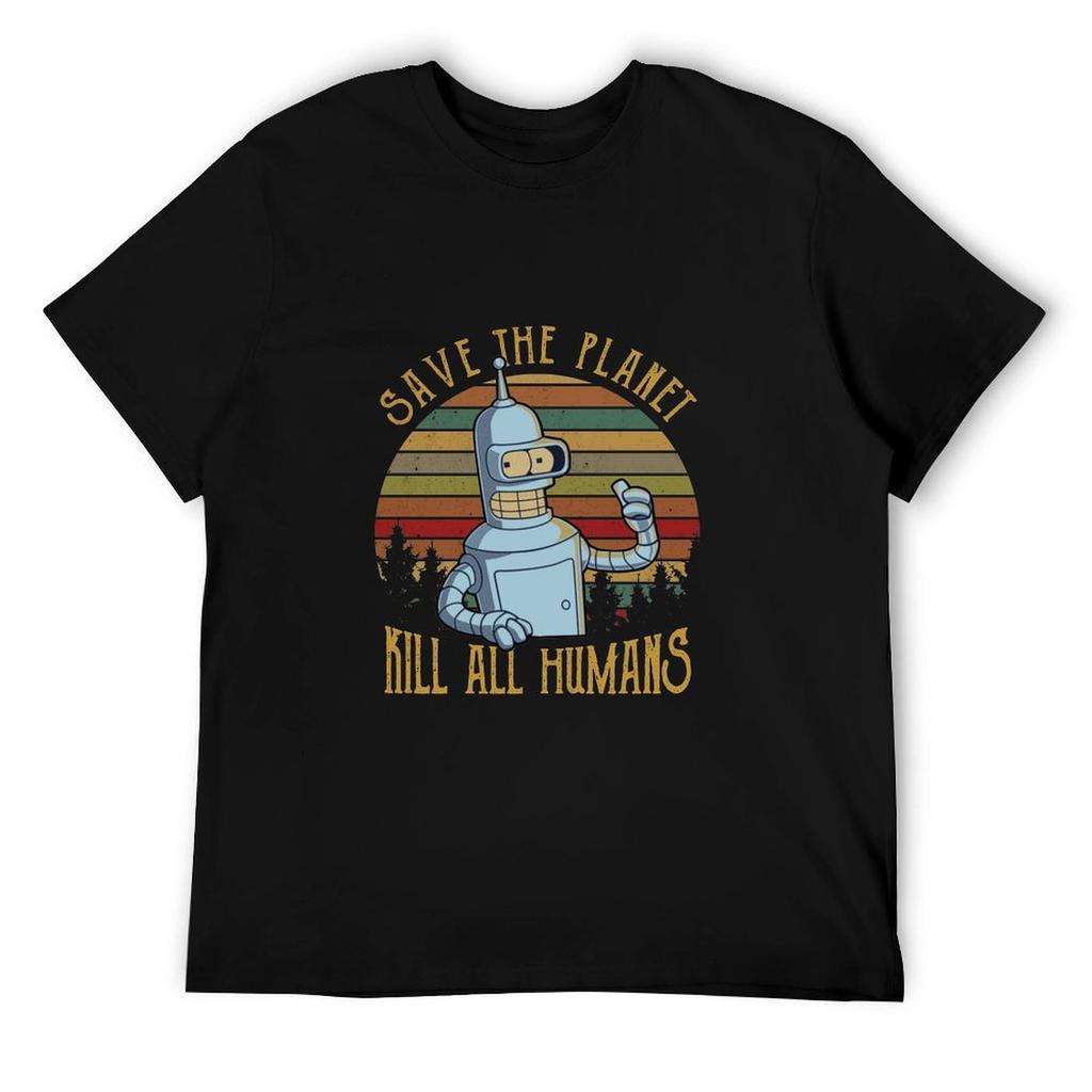T-shirt 'Sauvez la Planète Tuez Tous les Humains' Noir XL