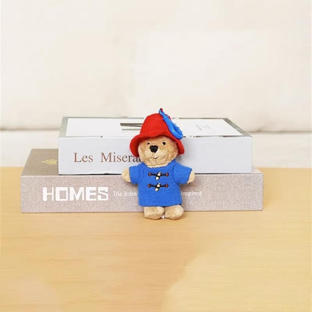 Miniso Cute Paddington Bear Plush Doll Keychain School Bag Pendant Accessories Small Pendant Plush Toy