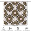 Chic Floral Shower Curtain With Black, White, Pink, And Gold Design Ideal For Bathroom Decor!