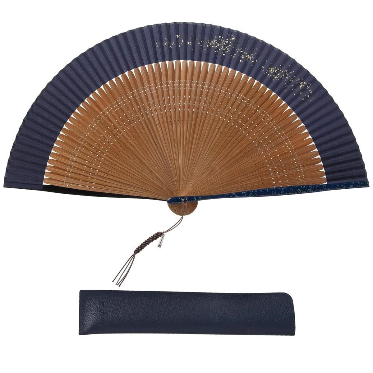 

HOSEKKEN luxury folding fan brand that combines traditional craftsmanship with modern Takosen Tsugaru Japanese fan with a Japanese Durable and stylish синій