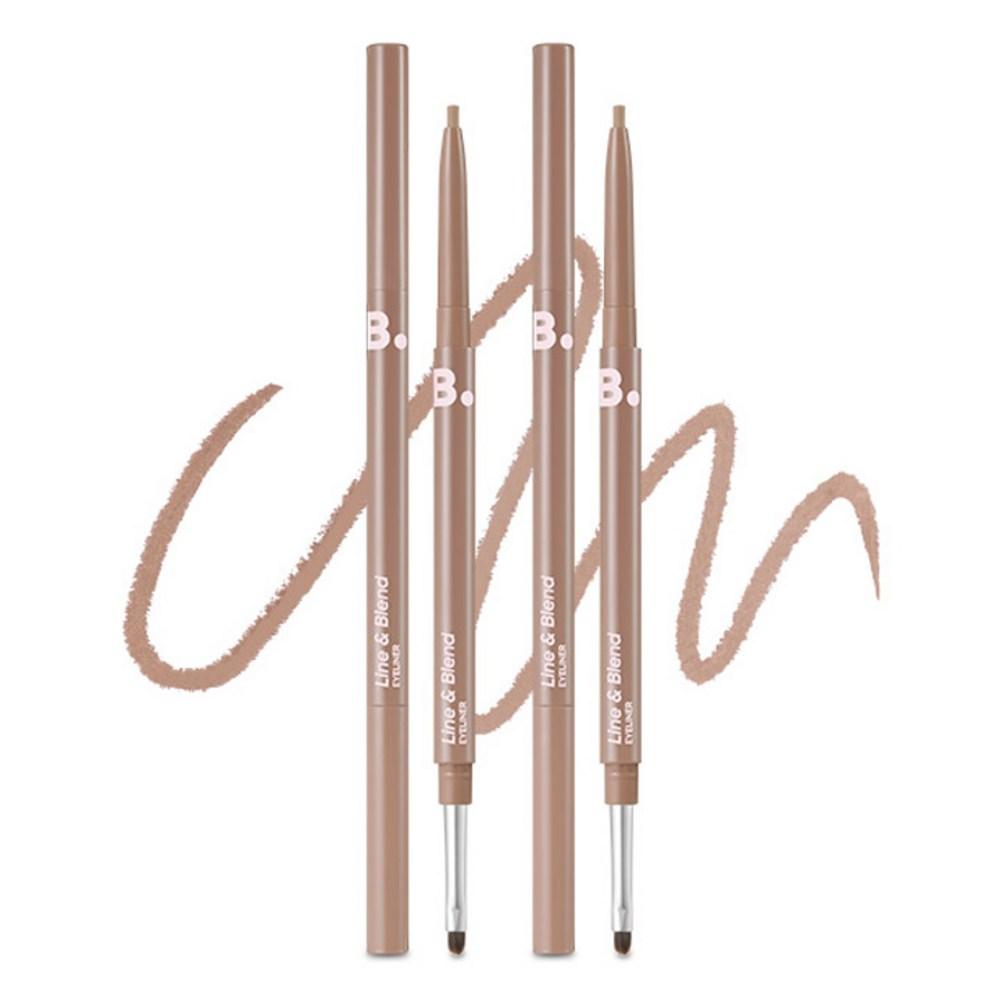 B by Vanilla Mood On Line & Blend Eyeliner 0.12g, BR03 Nudy Mocha, 2 Pcs