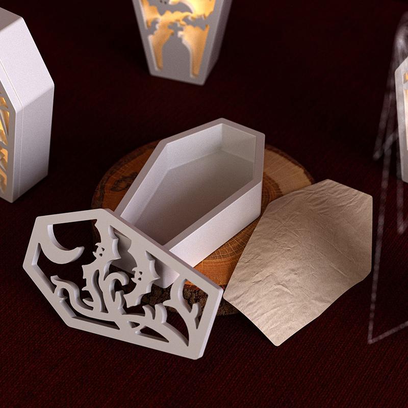 Halloween Resin Silicone Molds Resin Coffin Molds Storage Box Molds Halloween Decorative Casting Mold For Halloween
