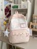 Schoolbag Sweet Wind Milk Blue Striped Stars Student Backpack Korean ins Vitality Age Reduction Travel Small Backpack