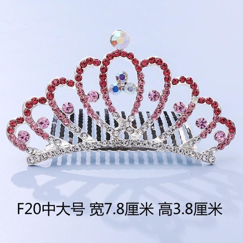 Crown Tiara Children's Princess Rhinestone Crown Hair Comb, Little Girl Birthday Gift Baby Hair Accessories Comb Accessories