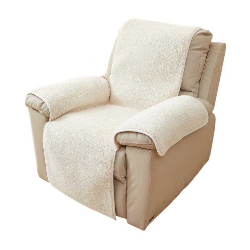 Armrest Cover Lambswool Recliner Slipcover Soft and Durability Chair Protector for Living Room or Bedroom