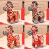 Chinese New Year Pony Plush Toy With Cloud Pattern Cotton For Gift And Decor
