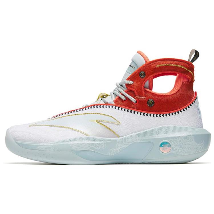 New ANTA KT8 Basketball Shoes Men High Top White/Red 112241101-9