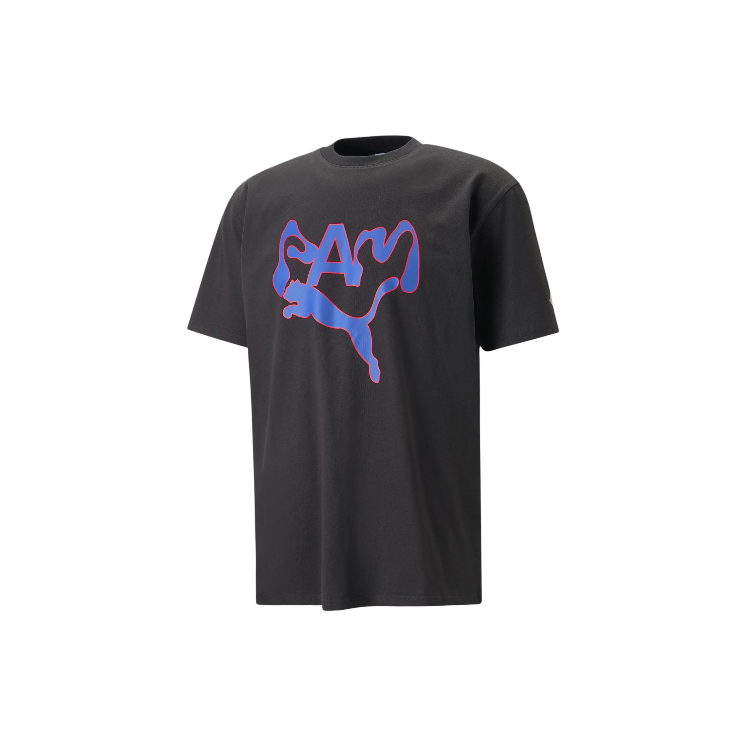 PUMA X Perks And Mini Graphic Tee  Black Purple  Men s 538810-01 XS