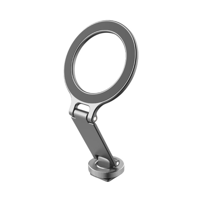 Portable Phone Stand with Adjustable Angle and Universal Cold Shoe for Mobile Filming 1 серый