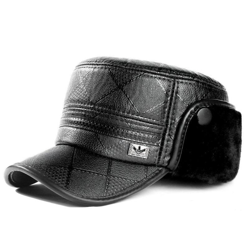 Middle Aged And Elderly Men's Winter Warm Hat Flat Top Hat