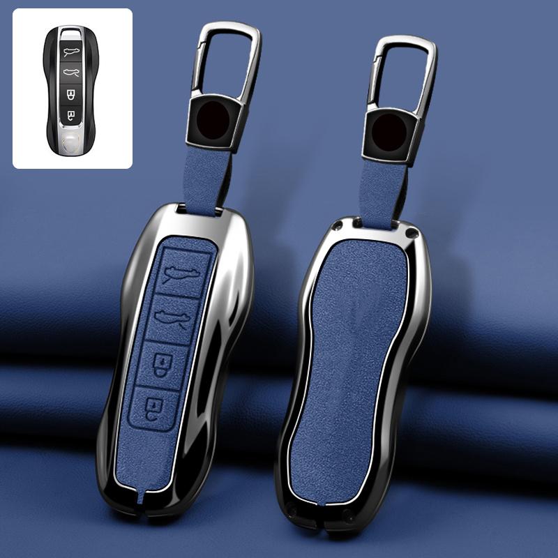 Zinc Alloy Leather Car Key Case For Porsche Panamera Cayenne 971 911 970 981 991 9Ya Macan Boxste Protecticve Case Key Case
