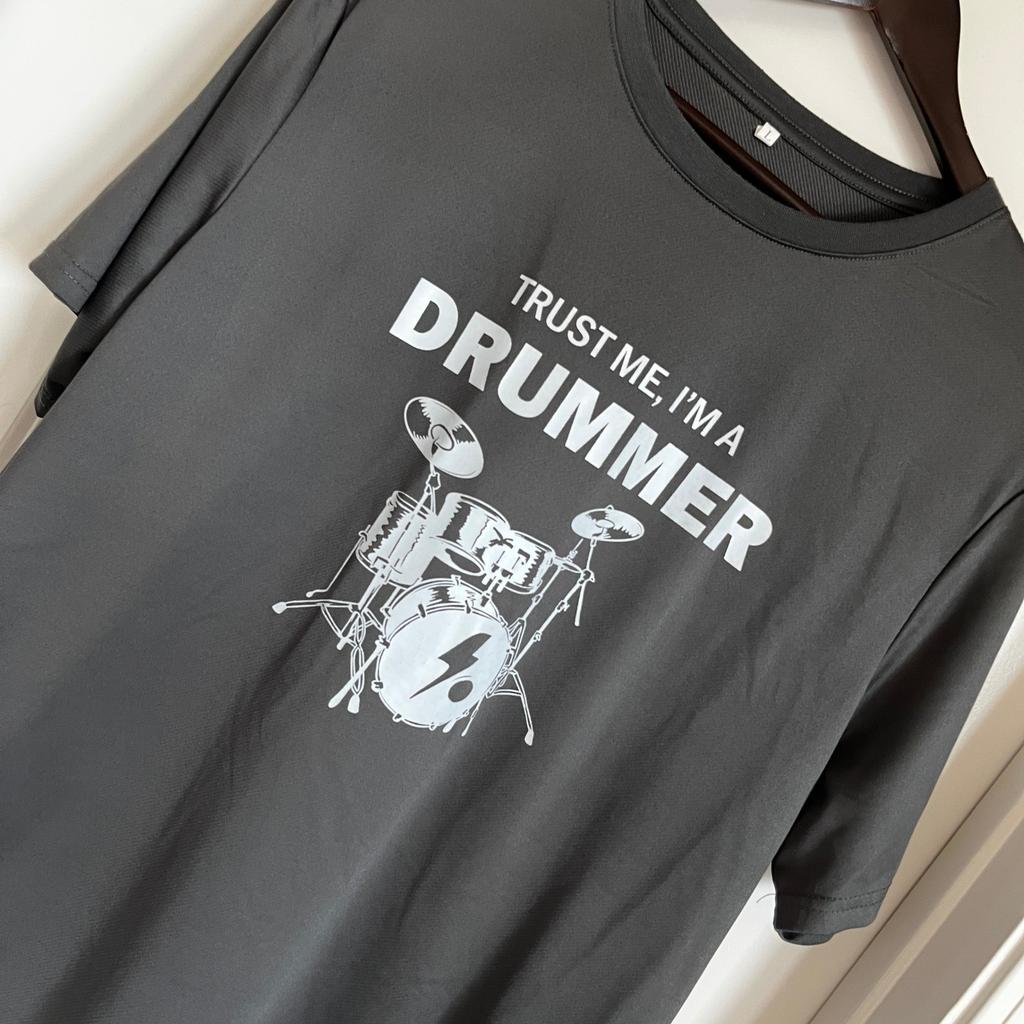 Trust Me I'm A Drummer T-Shirt Mens Large Unisex T-Shirt