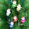 6PCS Christmas Dolls Plush Playthings Keychain Cute Santa Claus Bag Pendant Christmas Tree Decor Ornament ideal for Girl Children Xmas Gift Idea