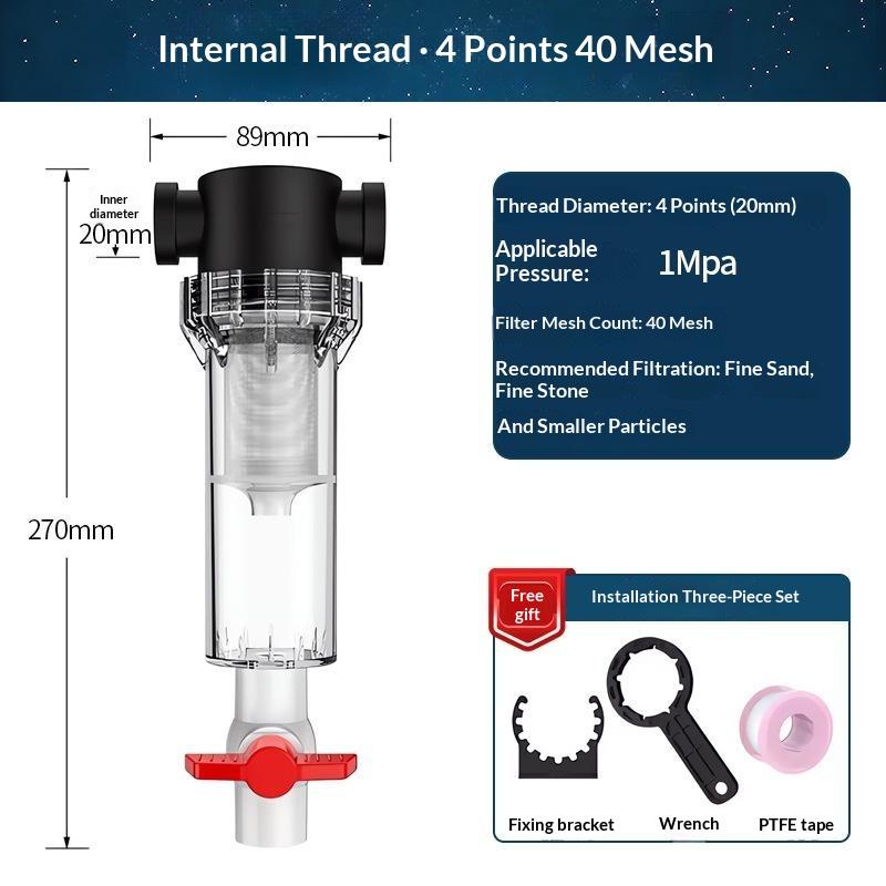 4 Female Thread Aquarium Feces Separator Professional Grade Filtration Separator for Aquarium Hobbyists Daily Use