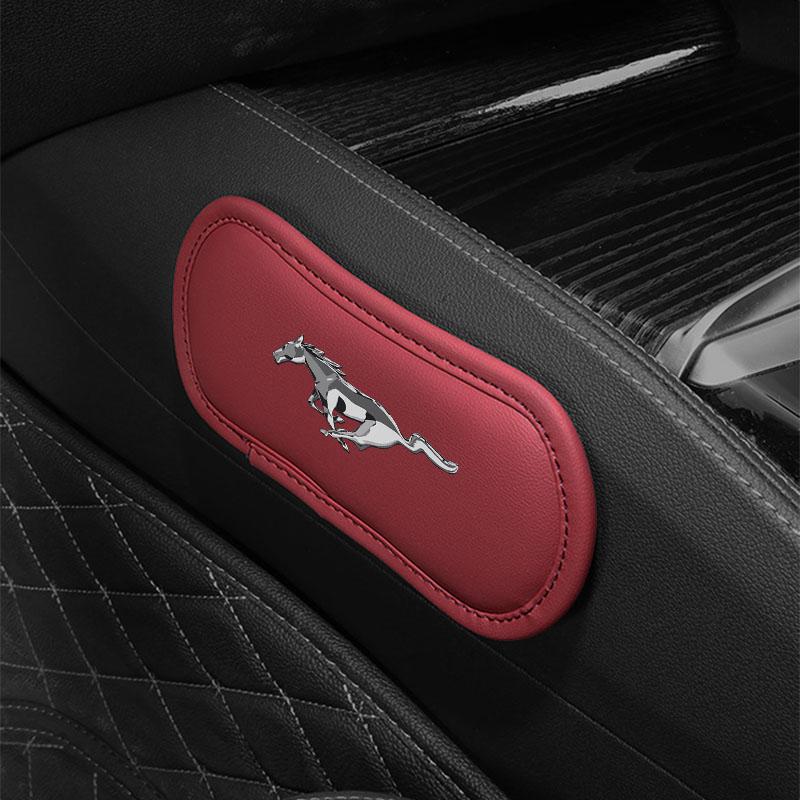 Leather Car Pillow Car Knee Pad Elastic Memory Foam Leg Pad For Ford Focus mk2 mk3 Fiesta mk7 Ranger Mondeo mk4 S-MAX Kuga Mustang