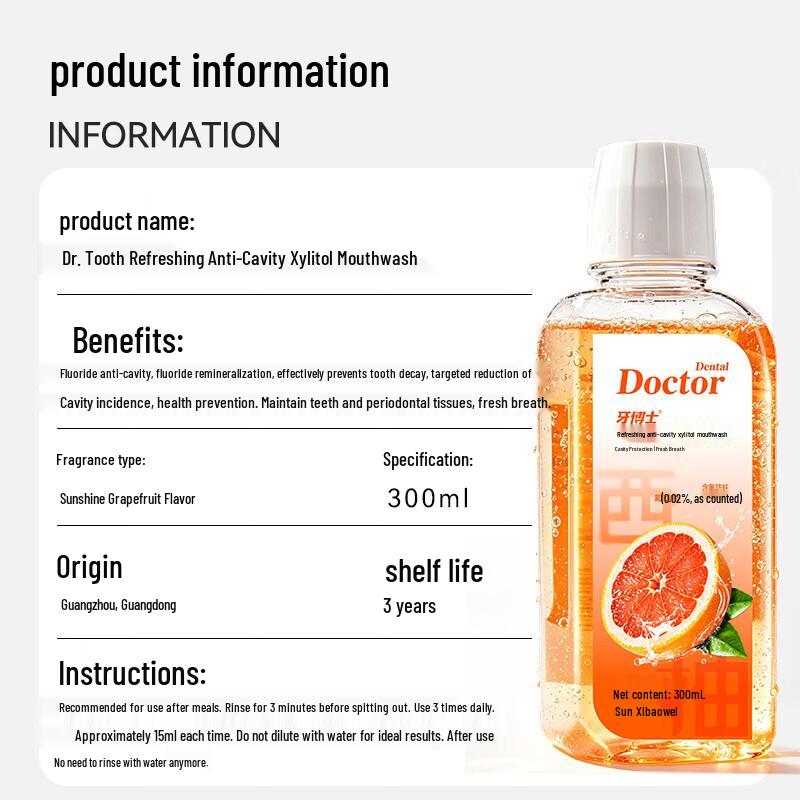 Dr. Tooth Xylitol Fresh Breath Mouthwash
