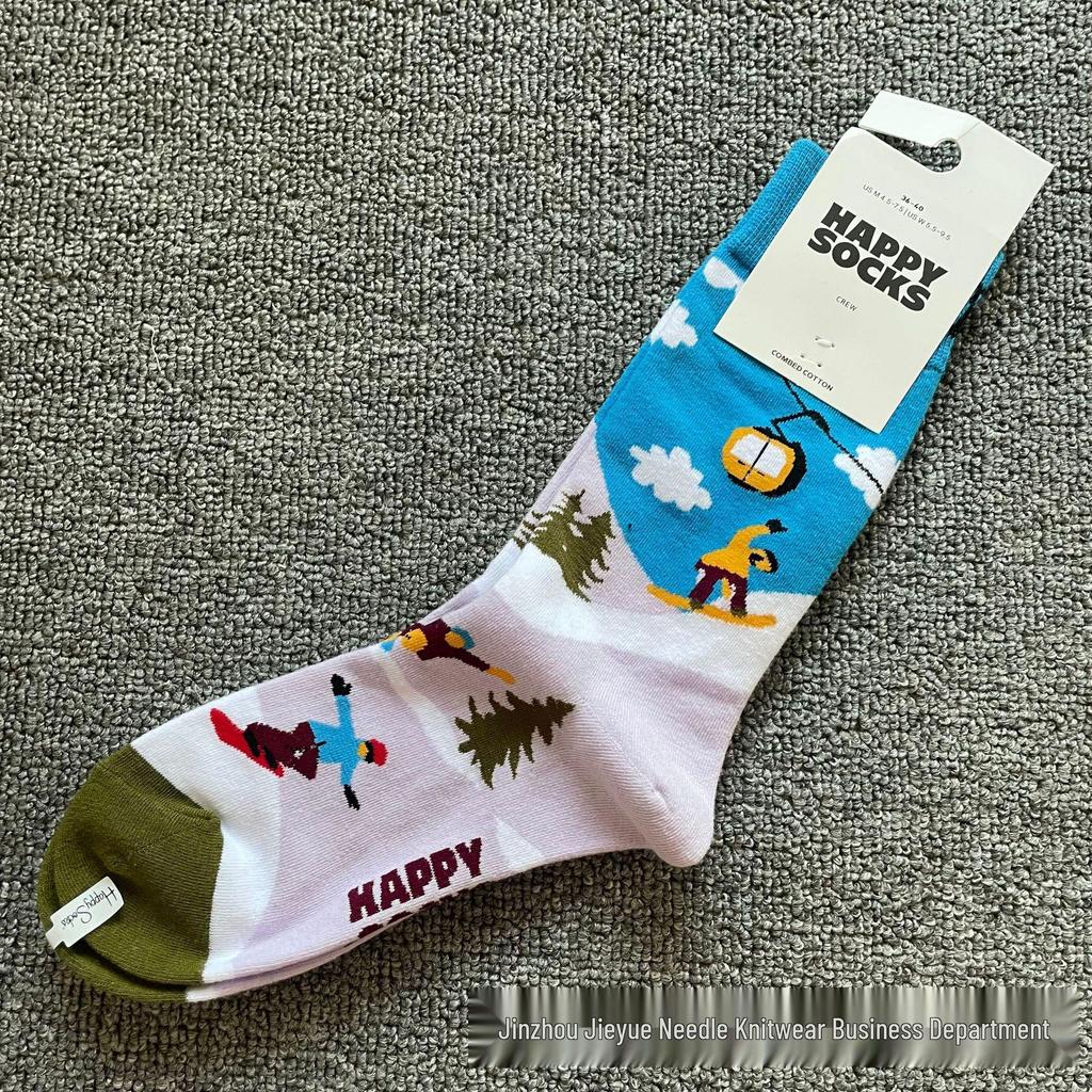 Herbst & Winter Schwedischer Weihnachts-Stil Fröhliche Wadenlange Socken für Frauen & Paare